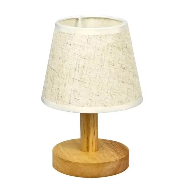 Petites Lampes de Chevet Lin blanchi / Lumière blanc chaud