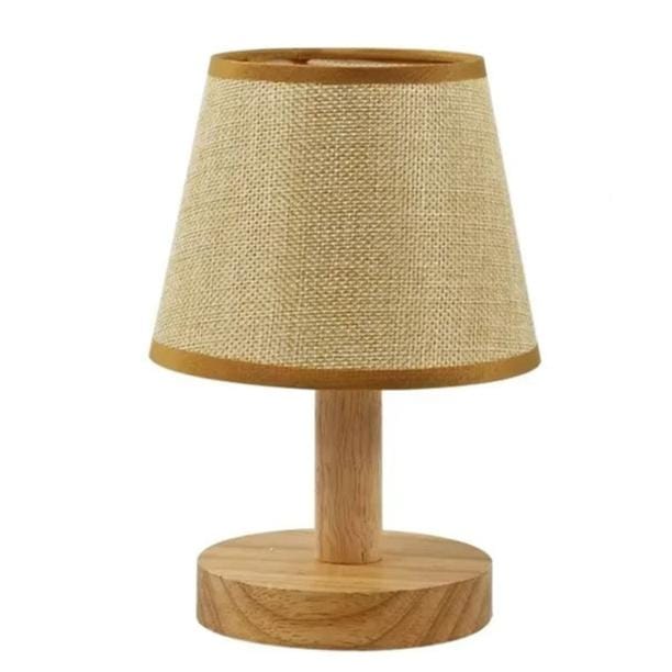 Petites Lampes de Chevet Lin naturel / Lumière blanc chaud