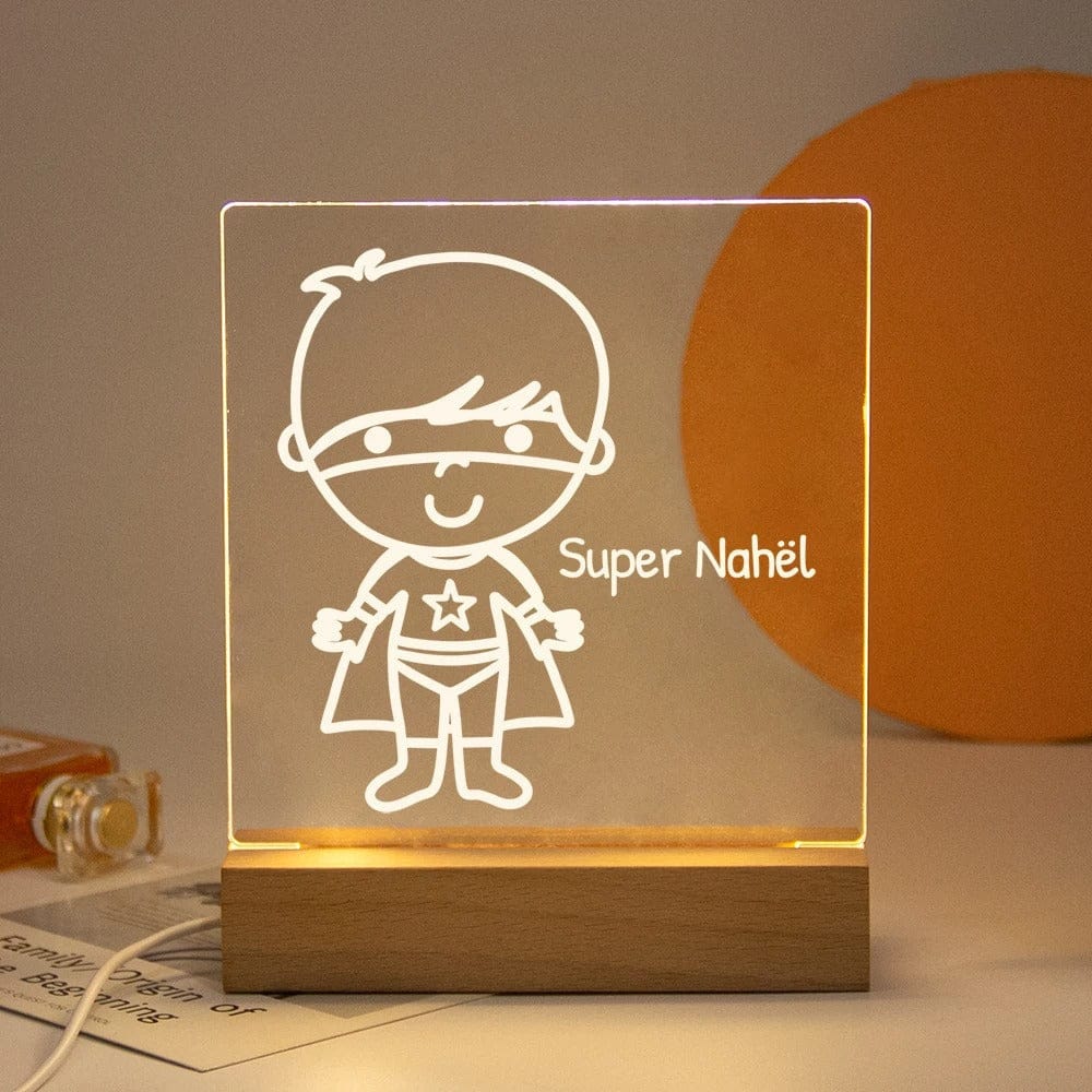 Veilleuse Bébé Personnalisable 15 / Lumière chaude