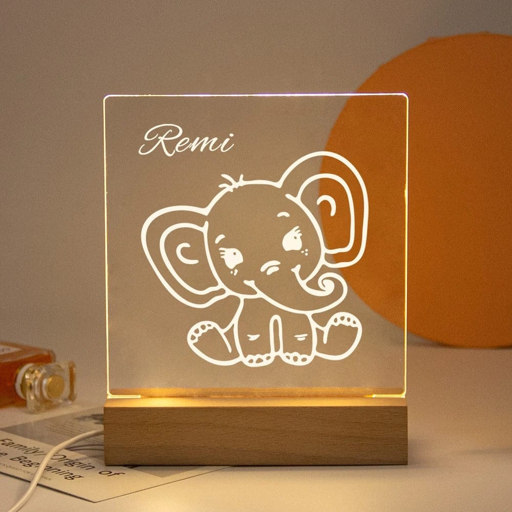 Veilleuse Bébé Personnalisable 3 / Lumière chaude