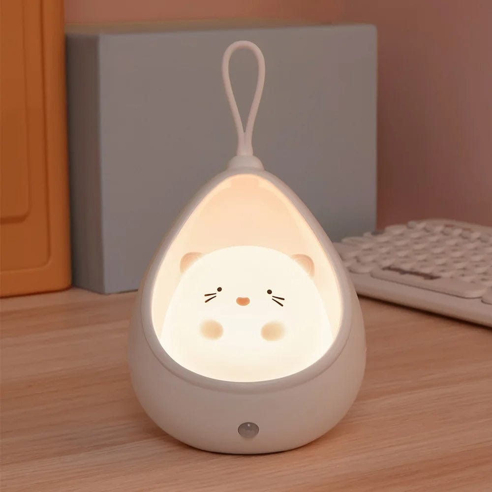 Veilleuse de Nuit Chat blanc