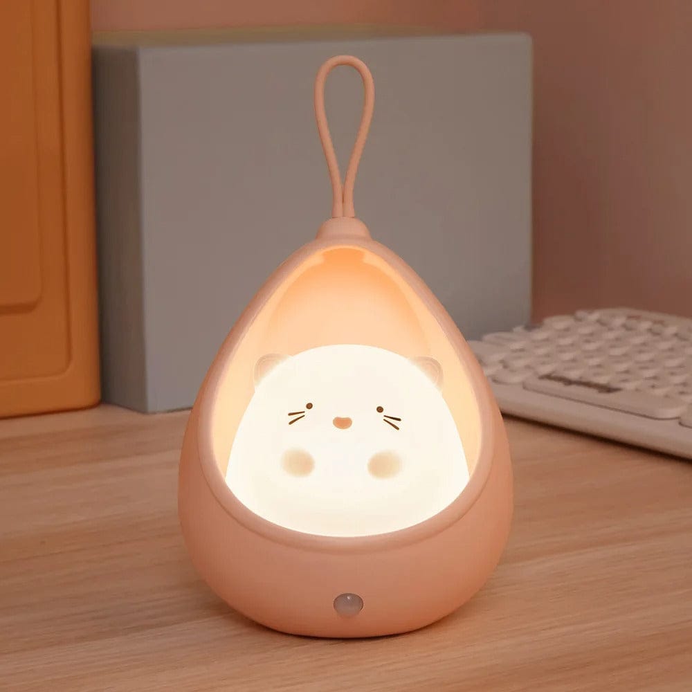 Veilleuse de Nuit Chat rose