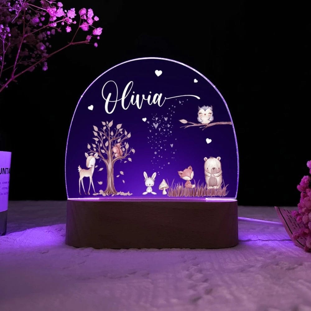 Veilleuse Personnalisée Prénom Lumière sept couleurs